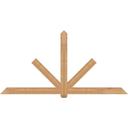 Ekena Millwork Kennewick Timber Gable Bracket, Western Red Cedar, 108"W x 54"H x 3 1/2"D x 5 1/2"F, 12/12 Pitch GBW108X54X0406KEN00SWR